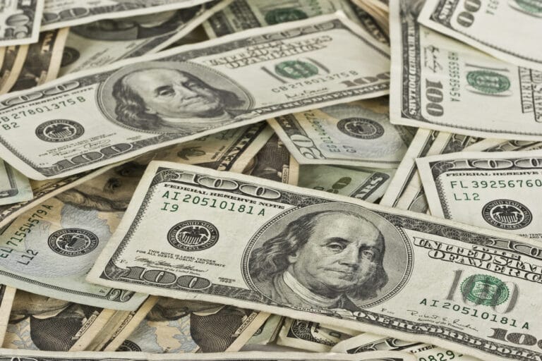 A large pile of cash